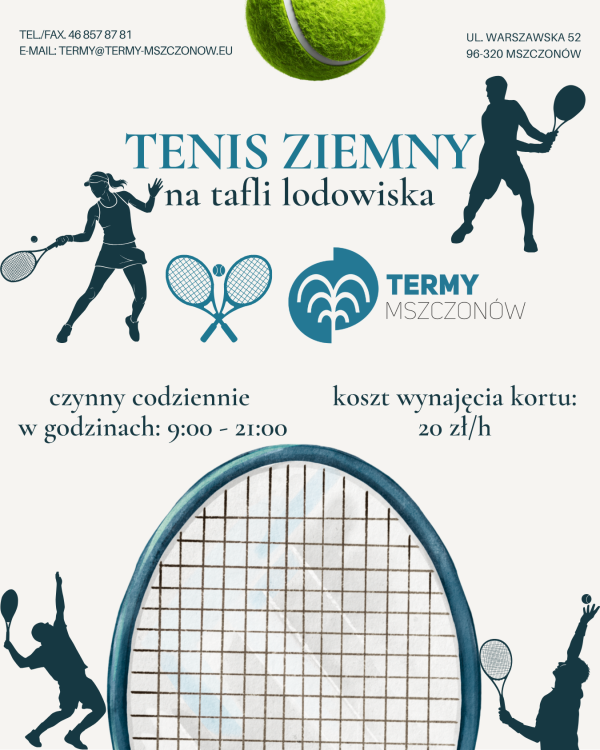 tenis ziemny na tafli lodowiska