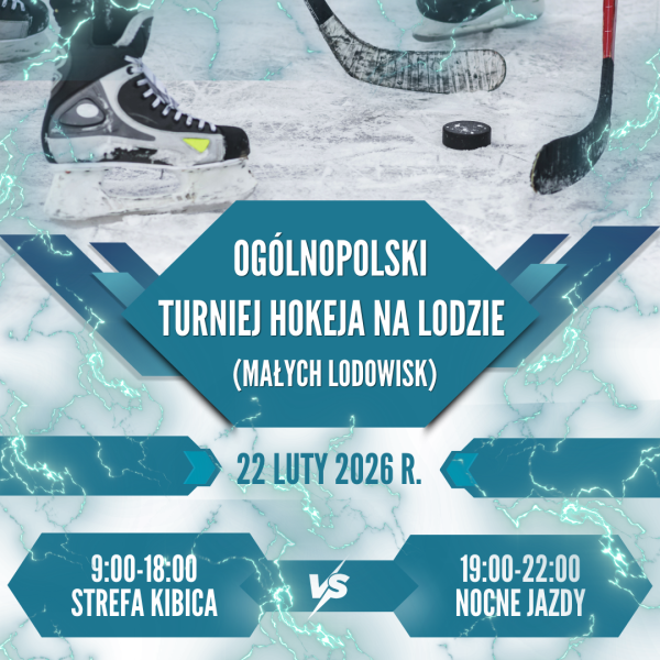 Plakat Mistrzostwa Polski w hokeju ma lodzie - turniej małych lodowisk